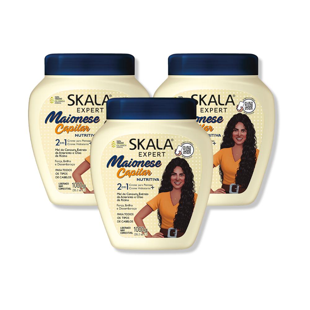 Crema Tratamiento Mayonesa Capilar Nutritiva 1000G - Skala 3 Unid