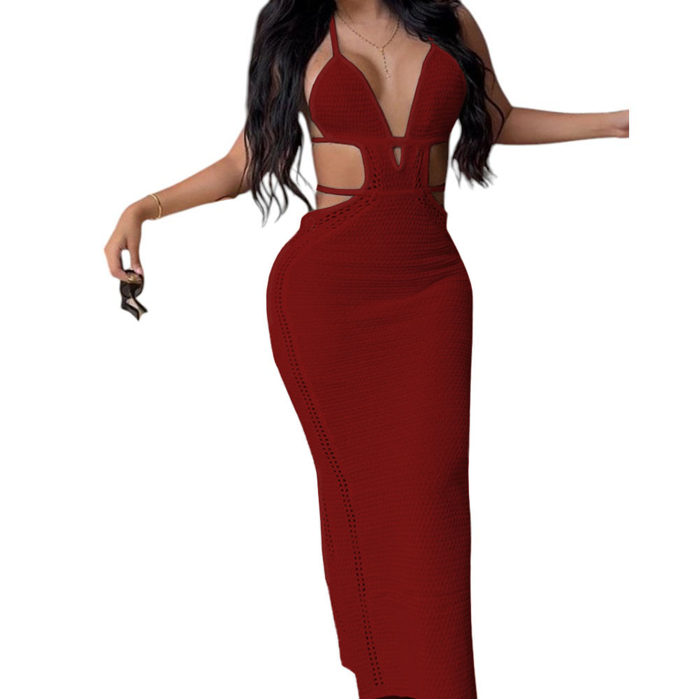 Vestido Luz De Estilo Mujer Tejido Alpino G459-27 Color Guinda