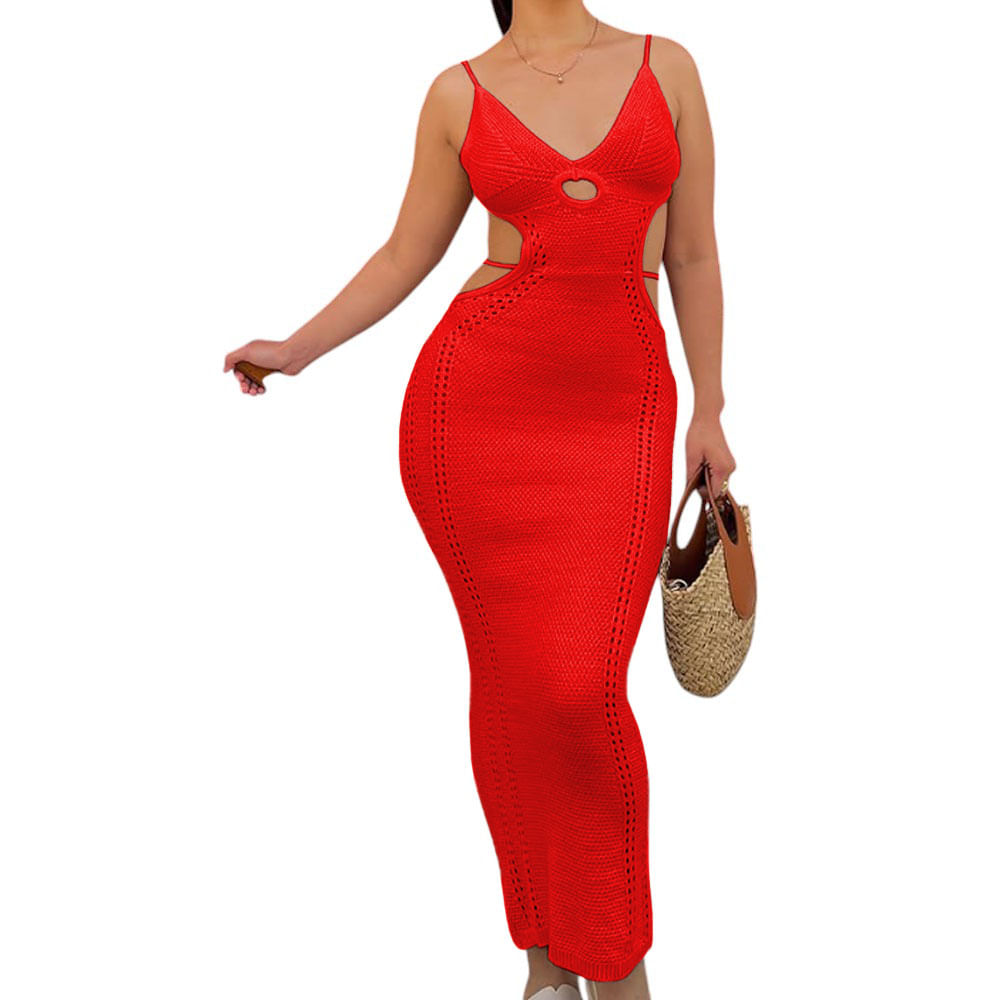 Vestido Hilo Tacto 127G Eve-27 Color Rojo