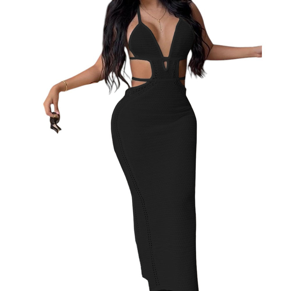 Vestido Luz De Estilo Mujer Tejido Alpino G459-27 Color Negro