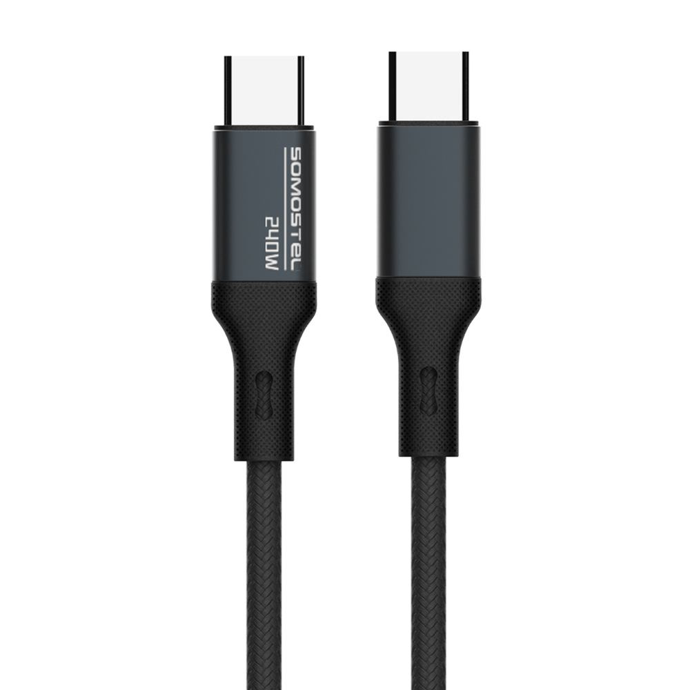 Cable Data Cargador Usb- C Usb-c 240W Negro Somostel