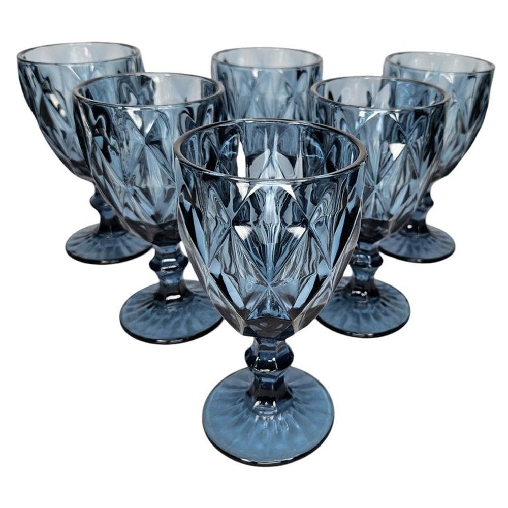 Copas de vino o agua vintage Azul