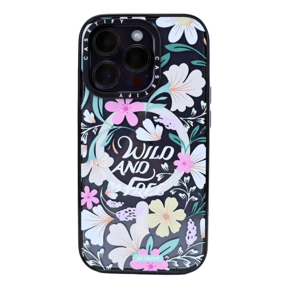 Case Casetify Wild And Free By Gia Graham con Magsafe para Iphone 14 Pro