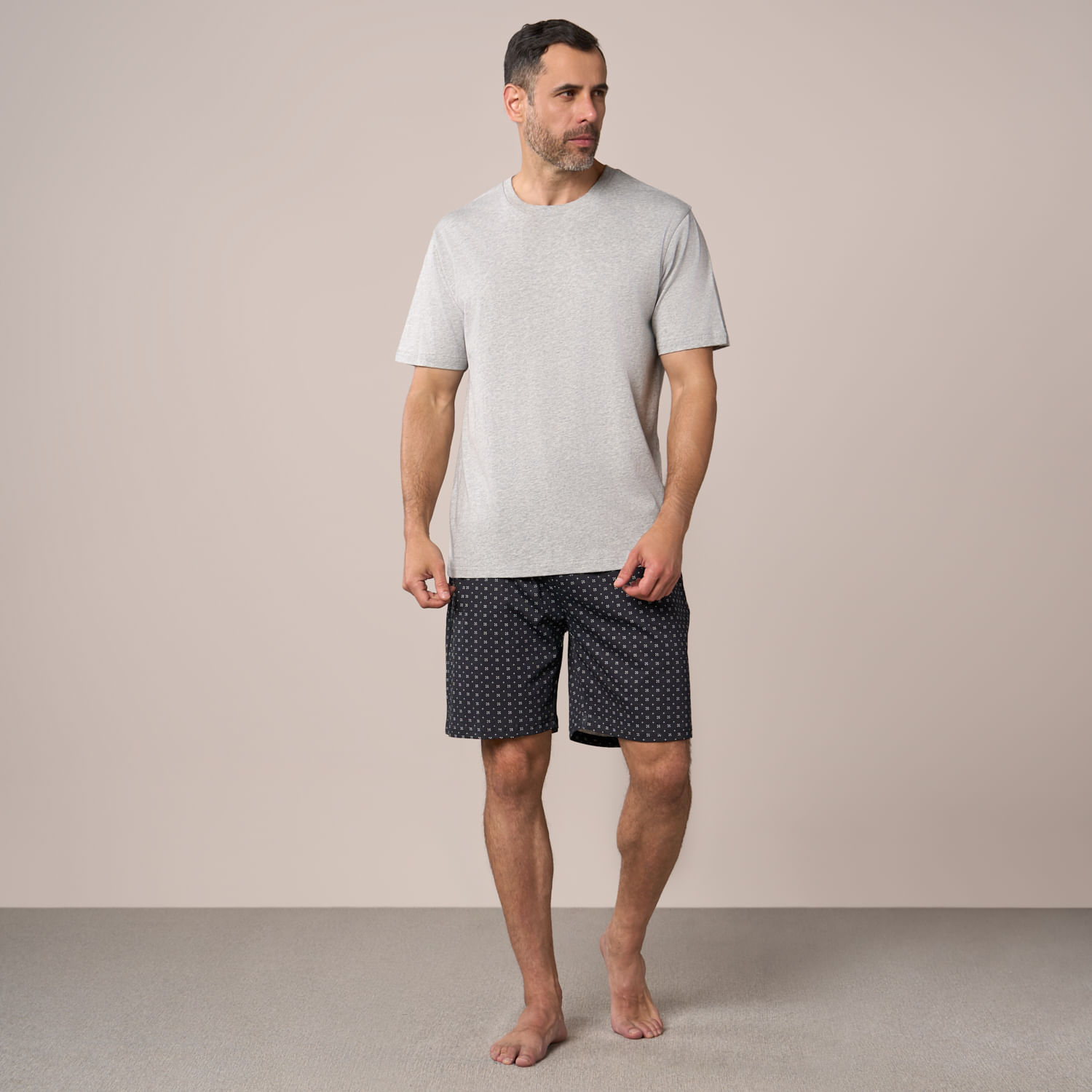 Set Pijama Hombre Madison Mini Print Jersey R