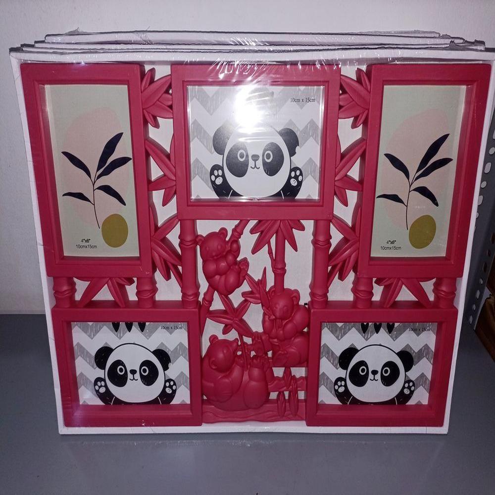 Portafotos Portaretratos Panda 5 Fotos Guinda