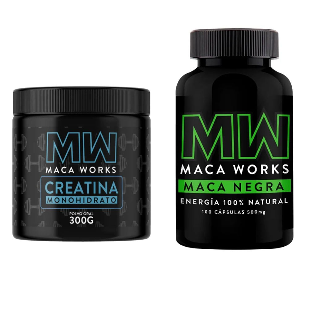 Creatina + Maca Negra Cápsulas Maca Works