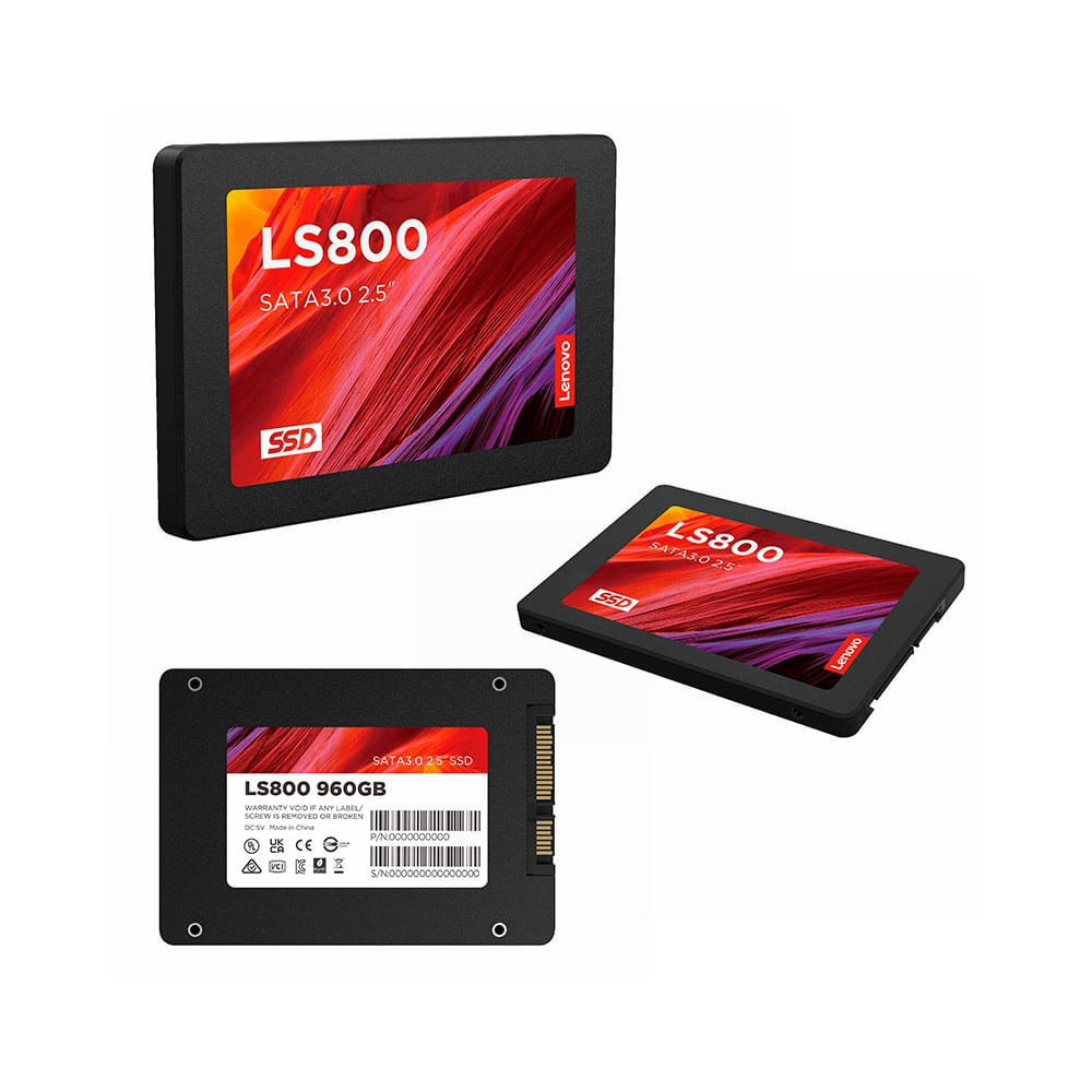 Lenovo LS800 SSD 960GB SATA III 2.5"" - Almacenamiento Rápido y Confiable para tu PC o Laptop
