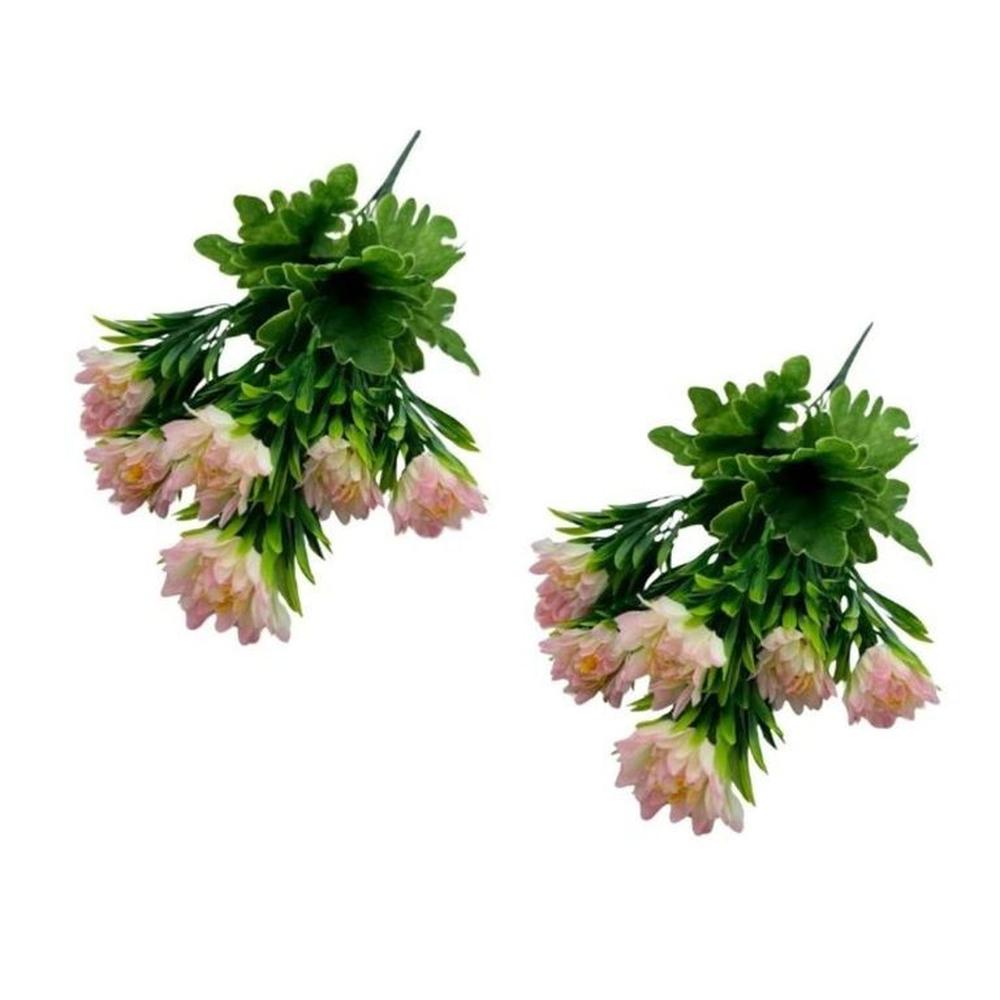 Set de 2 Bouquets De Crisantemo Con Follaje BG308006-ROS2 FLORIPASTORE