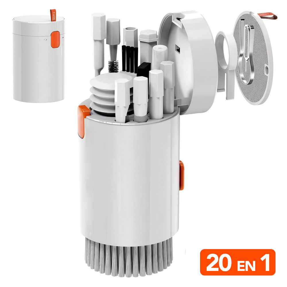 Kit de Limpieza Portátil 20 en 1 Multifuncional Blanco W79