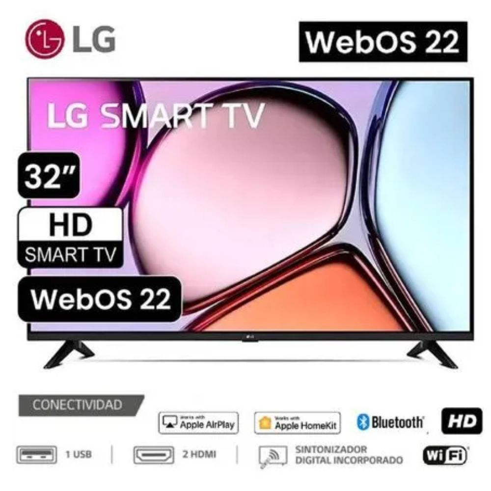TELEVISOR LG 32"" HD SMART TV WEBOS22 32LQ600BPSA - NEGRO