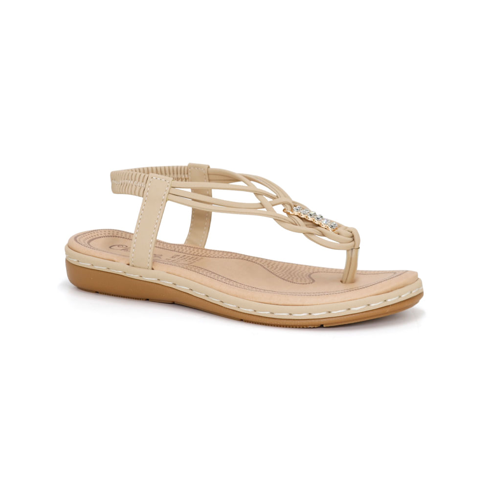 Sandalias de Mujer Casual Charming W-19001 CREMA 39