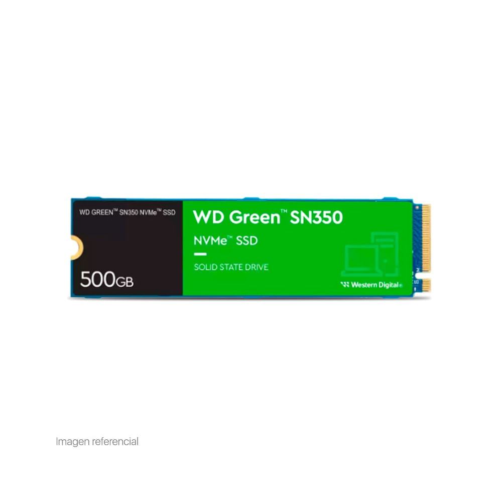 Disco SSD Western Digital Green SN350 NVMe 500GB M.2 2280 - Velocidad y rendimiento optimizados