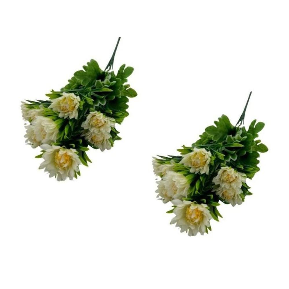 Set de 2 Bouquets De Crisantemo Con Follaje BG308006-BL FLORIPASTORE