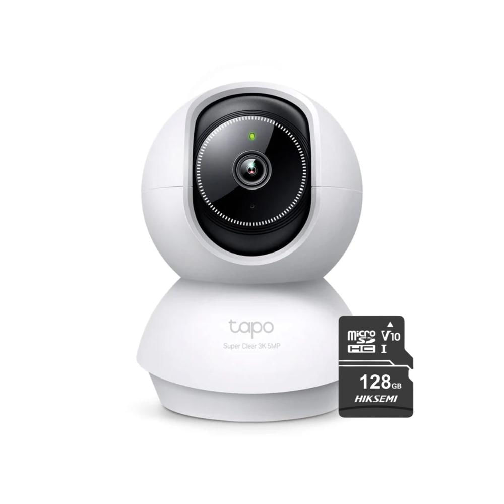 Cámara de seguridad Tapo C230 3K 5MP + Micro SD 128GB para interior detección IA avanzada