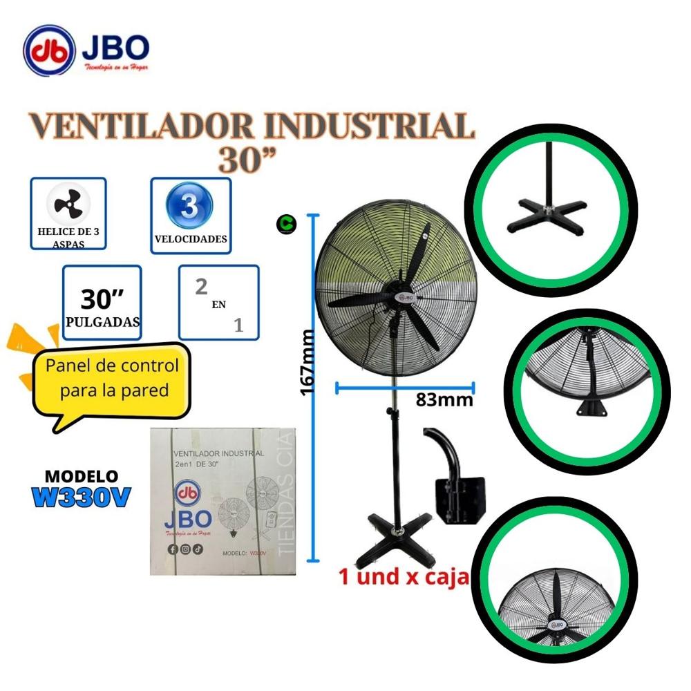 Ventilador Industrial 2 en 1 JBO Modelo W330V 30 Pulgadas