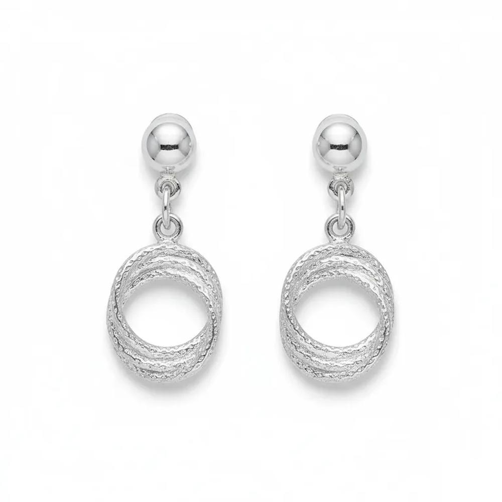 ARETE DE PLATA CIRCULO MEDIANO CON DISEÑO