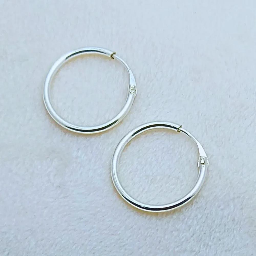 ARETE DE PLATA ARGOLLA HINDU LISA CS 20MM