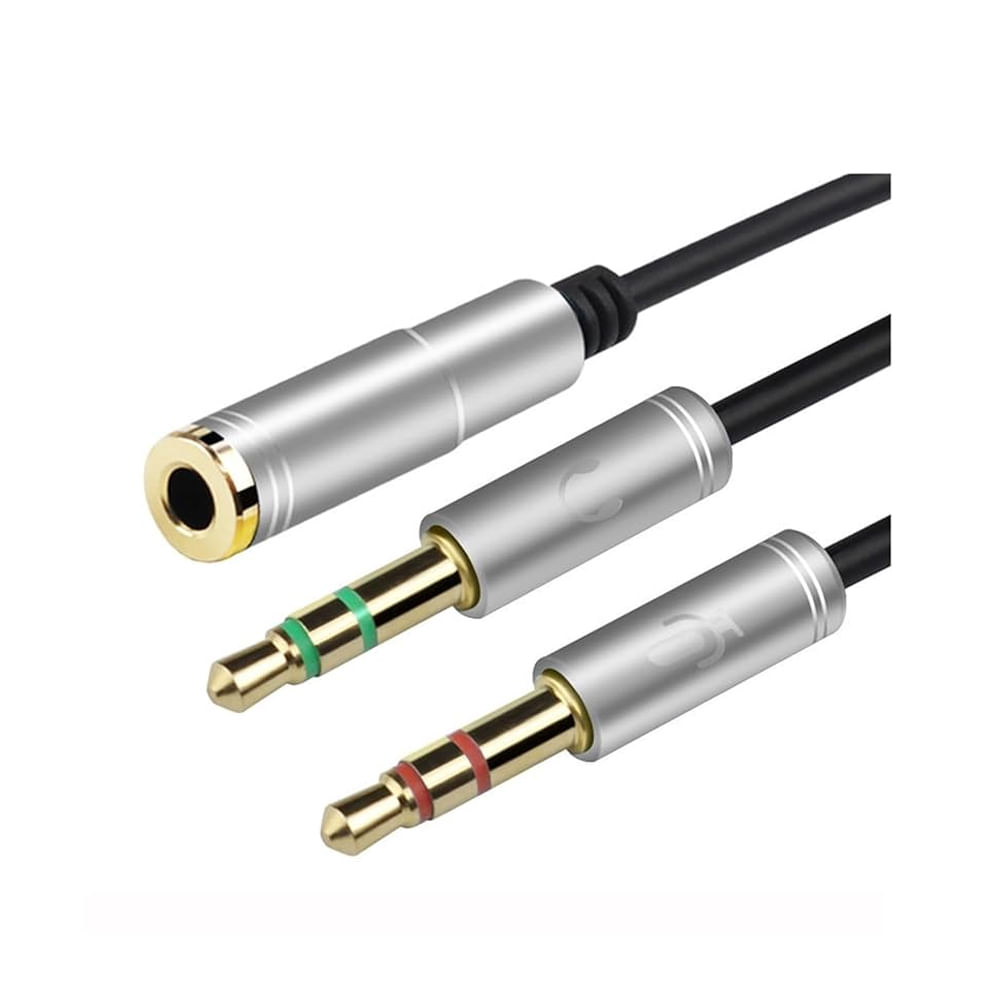 Cable de audio Delcom splitter 1 plug a 2 jack estéreo - conexión perfecta para tus dispositivos