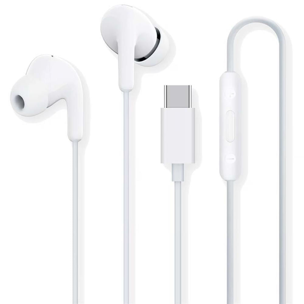 Audiófonos Alámbricos Xiaomi Type-C Blanco In-ear tipo C