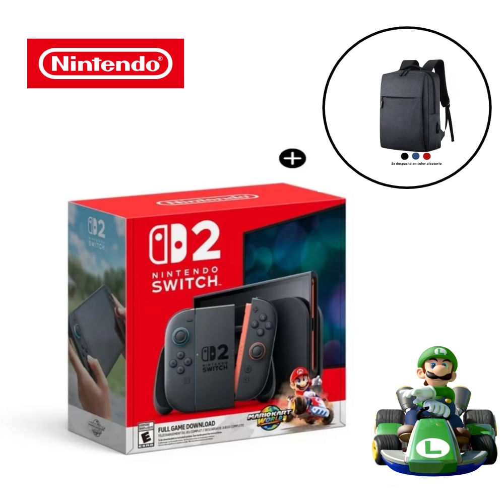 Consola Nintendo Switch 2 Mario kart World Bundle y Mochila