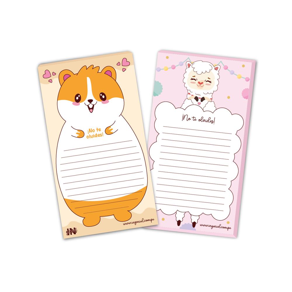 Set de notas magnéticas Ingenial Llamihappy x 2 unds. Set Magnéticas Llamihappy