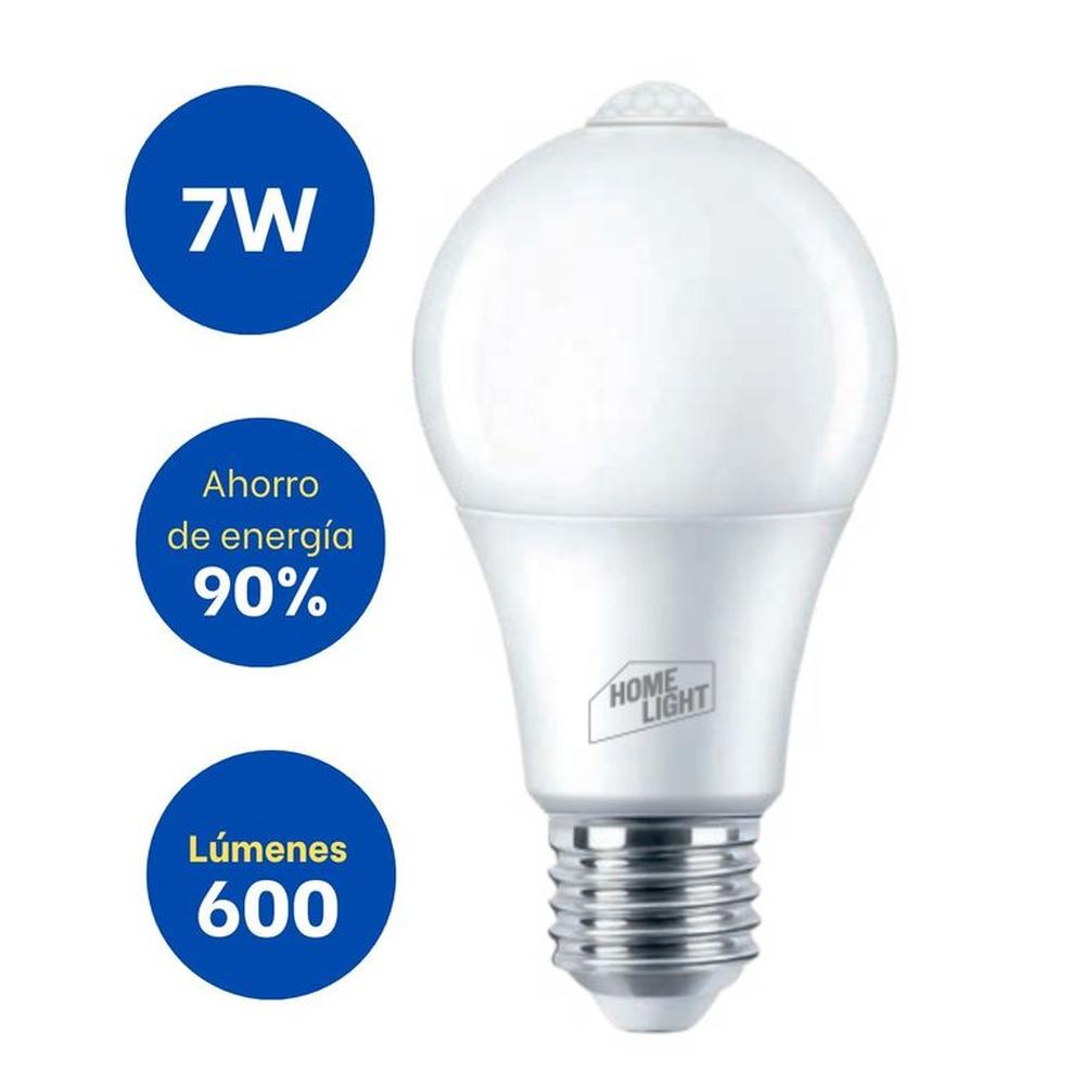 Foco Led sensor de movimiento 7w luz blanca Home Light 046506