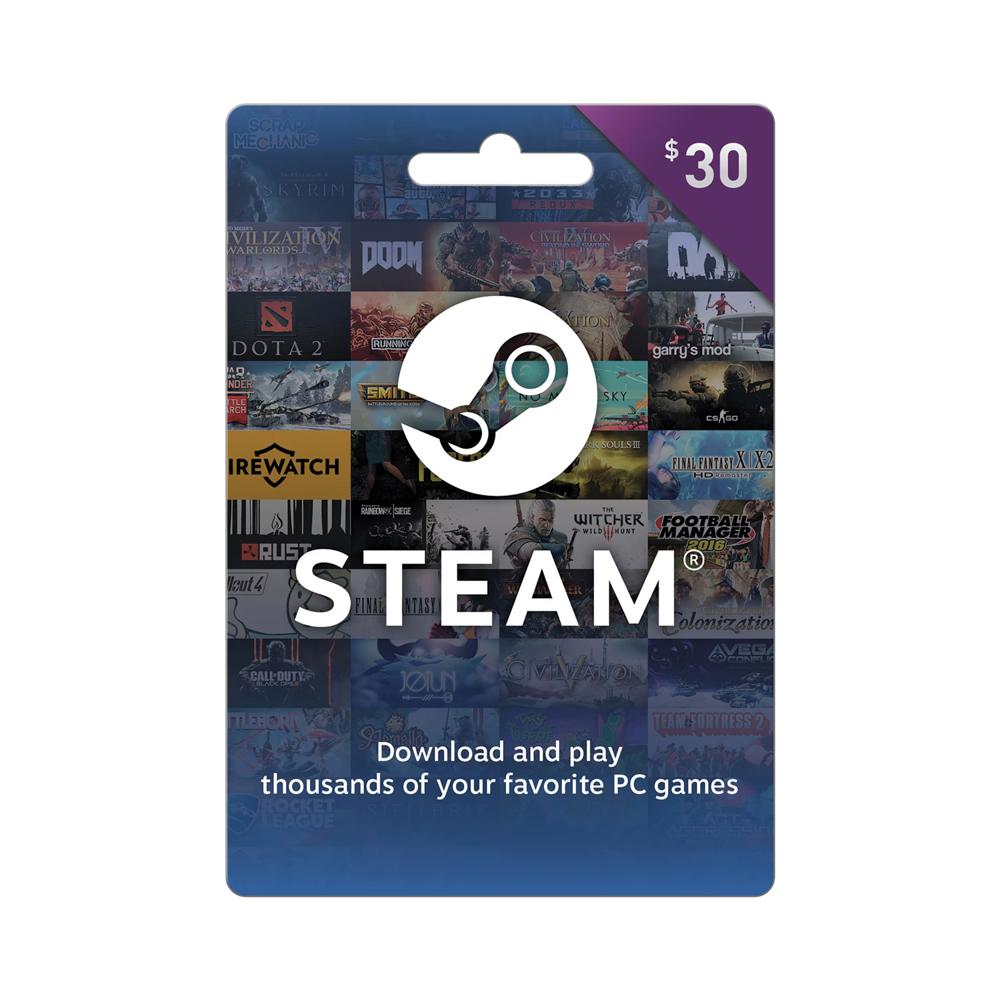 Tarjeta Gift Card Steam 30 USD
