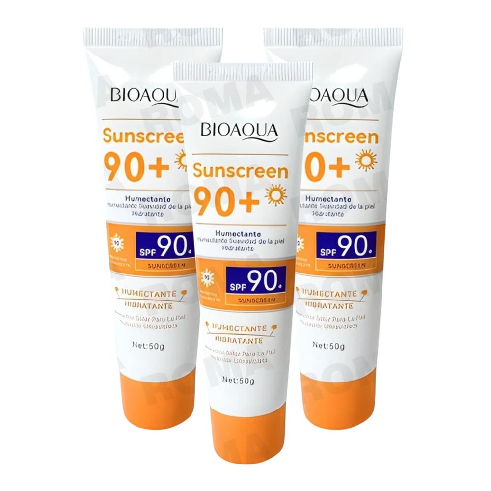 PACK 3 BLOQUEADOR SOLAR 90+ 50G BIOAQUA