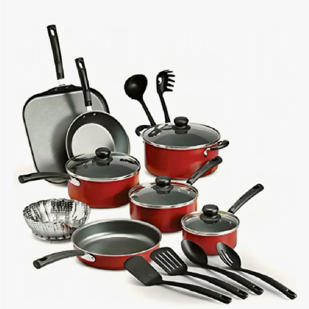 Tramontina Batería De Cocina Primaware De 18 Piezas Rojo