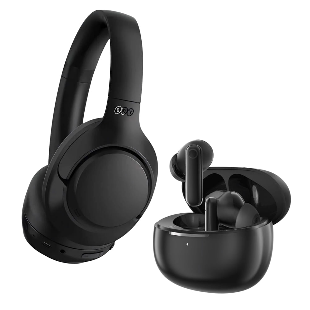 Combo QCY Audífonos Inalámbricos H3 Negro + Haylou Audífonos HQ5 Negro