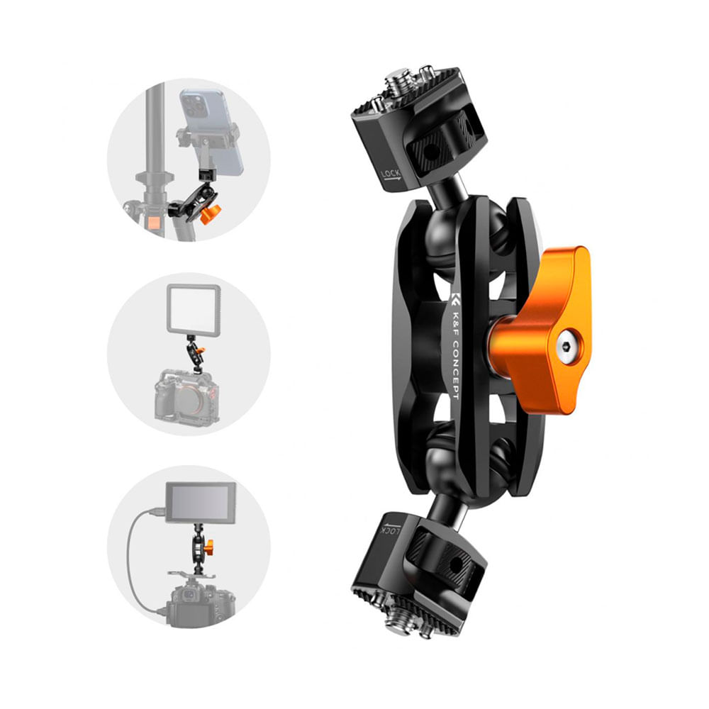 Brazo con Cabeza Doble Bola K&F Concept KF31.082 MS14