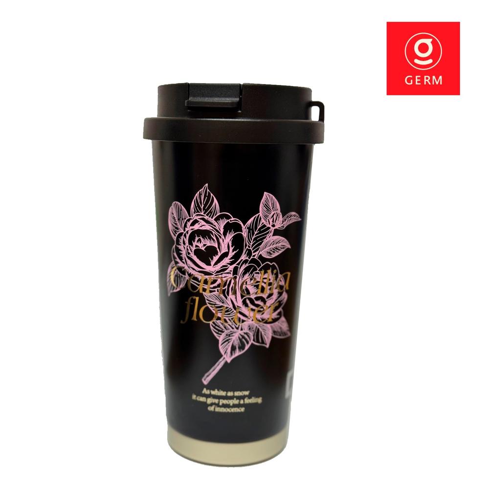 Vaso Térmico Germ Camellia 500 ml Negro-Rosado Acero Premium