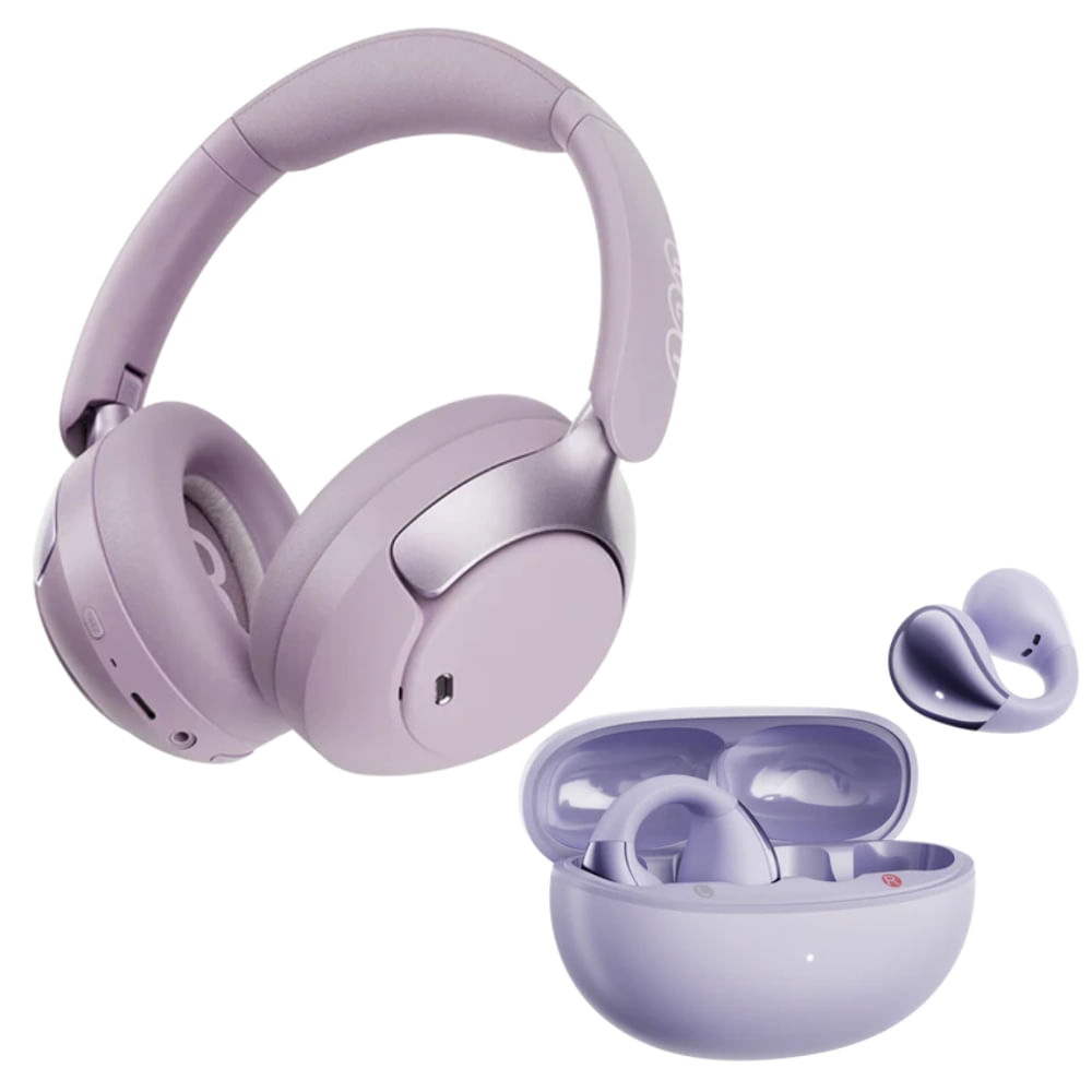 Combo QCY Audífonos H3 Pro Purpura + QCY Audífonos Inalámbricos Crossky C30 Morado