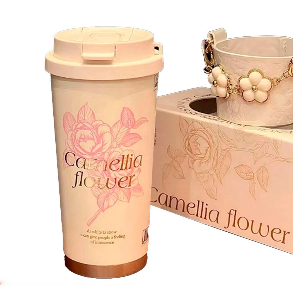 Vaso térmico Germ Camellia 500 ml Blanco-Rosa Acero premium