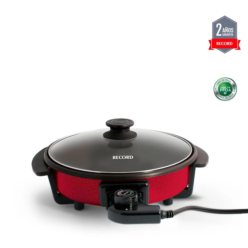 Sarten Electrica 30 Cm C/Tap. Vidrio - Negro Rec-Clsene101 Record