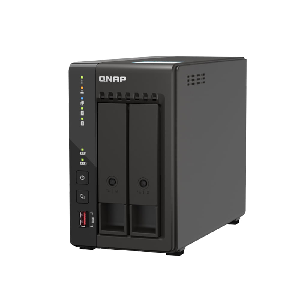 NAS QNAP TS-253E-8G de 2 Bahías - Almacenamiento Flexible y Rápido para tu Hogar o Oficina