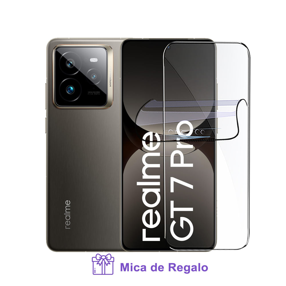 Realme GT 7 Pro 12Gb Ram Galaxy Grey 512Gb Rom con Mica Hidrogel