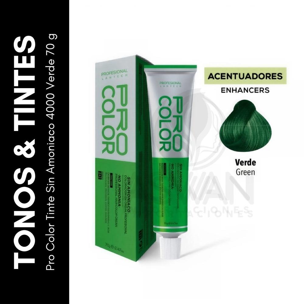 Pro Color Tinte Sin Amoniaco 4000 Verde 70 g | Oechsle - Oechsle