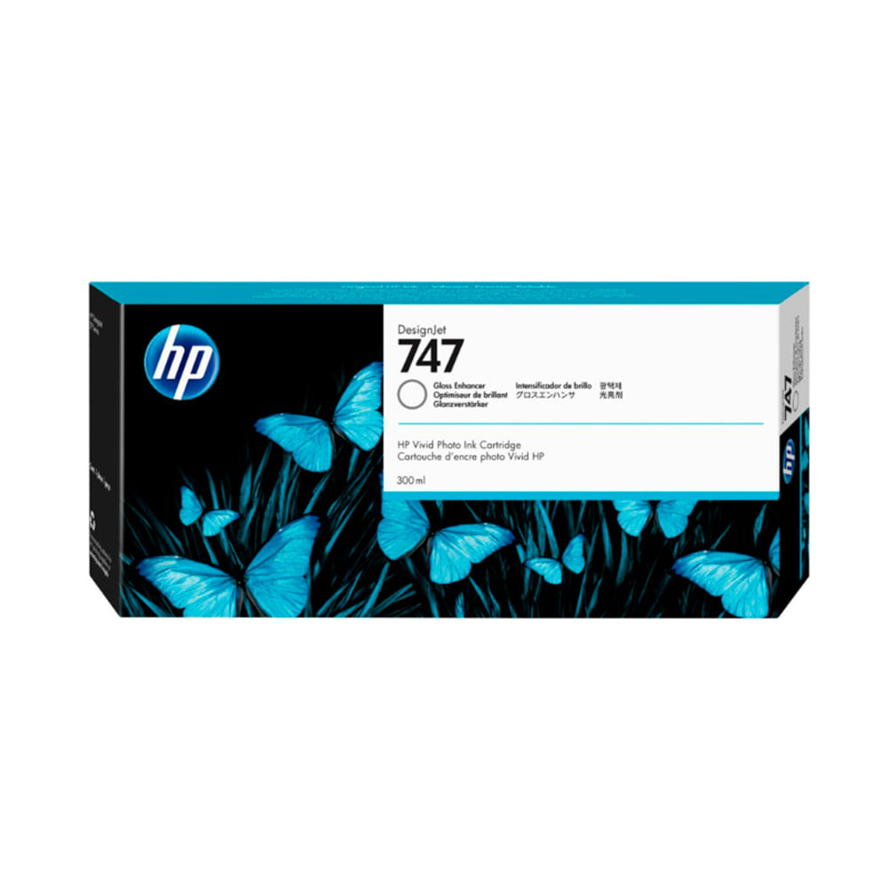 Tinta HP P2V87A 747 Gloss Enhancer 300ml, Ideal para Impresoras Z6 y Z9 - Alta calidad de impresión