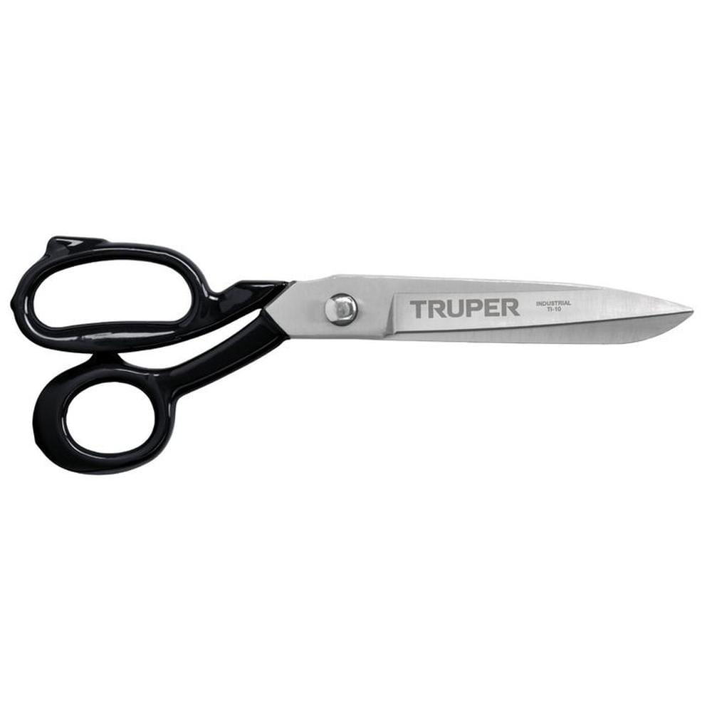 Tijera Industrial Truper 10 Pulgadas Corte Preciso Textil NEGRO