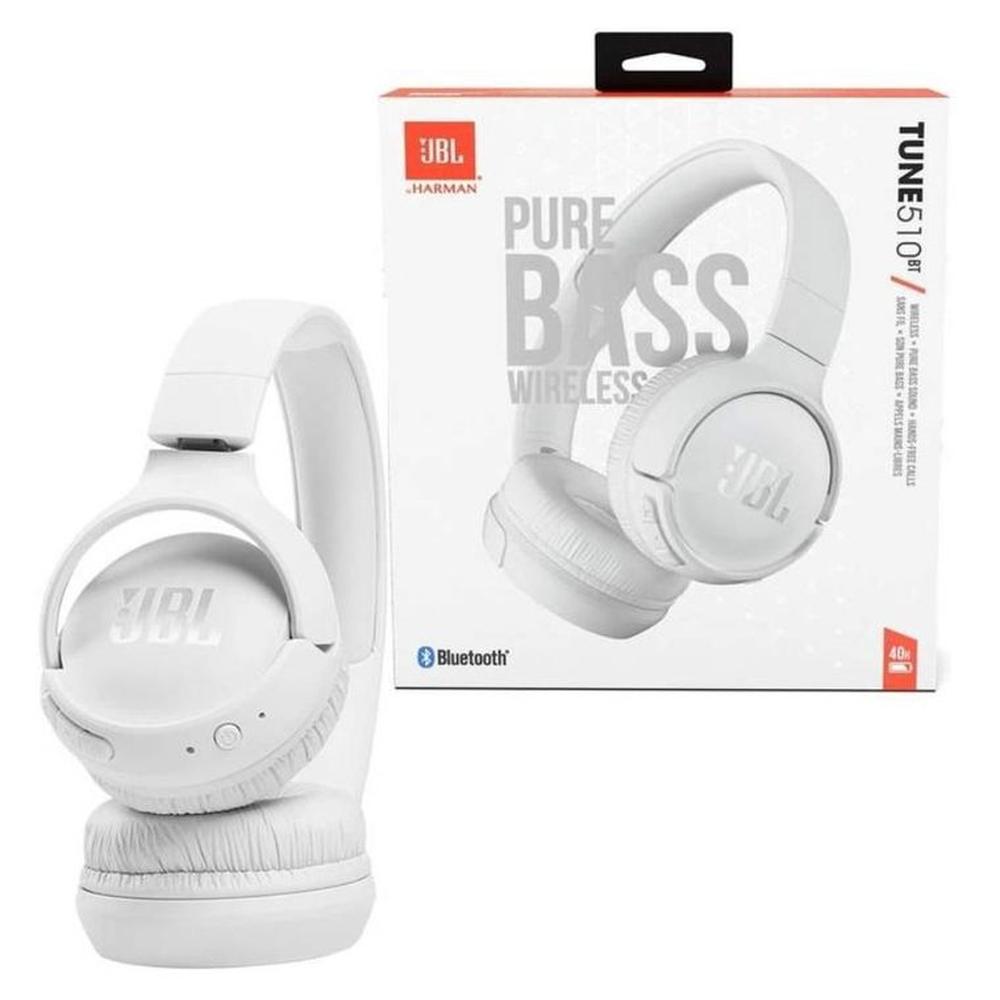 Audífono Bluetooth Premium JBL Tune 510BT Inalámbricos Viajero Blanco