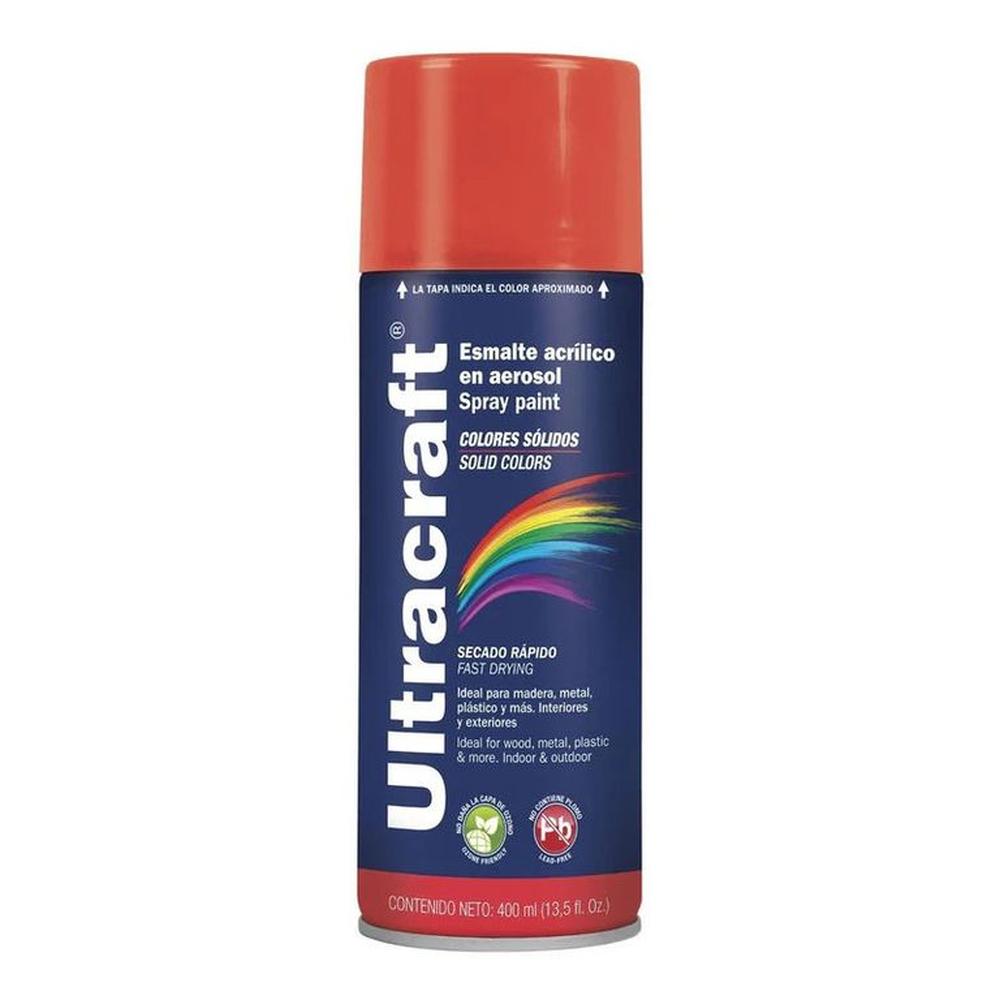 Pintura En Spray Rojo Brillante Ultracraft - 40024 rojo brillante