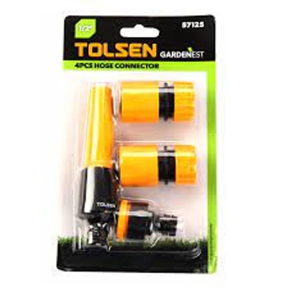 Juego de Conectores de Manguera de 4 piezas Tolsen - 57171 Amarillo