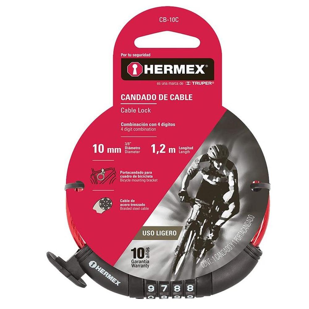 Cadena Bicicleta Candado de Clave Combinación Herm