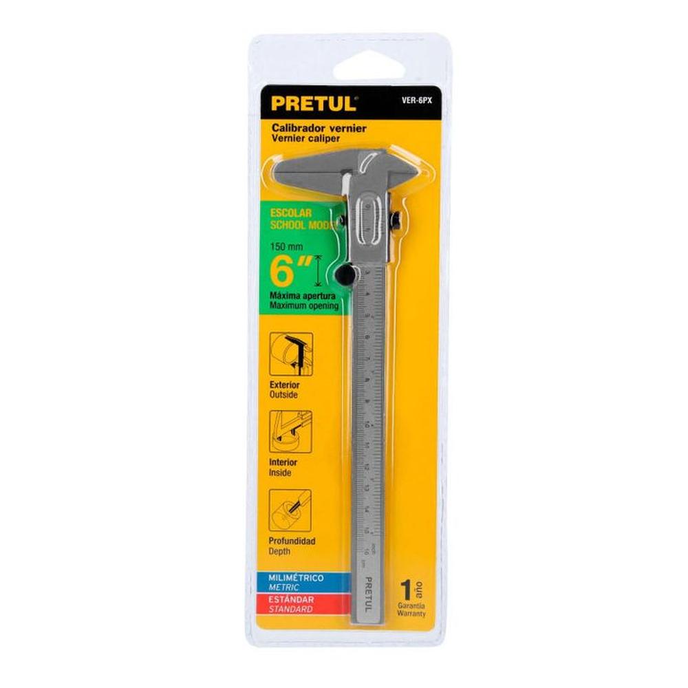 Calibrador Vernier Pie de Rey de 6 Pretul - 21455
