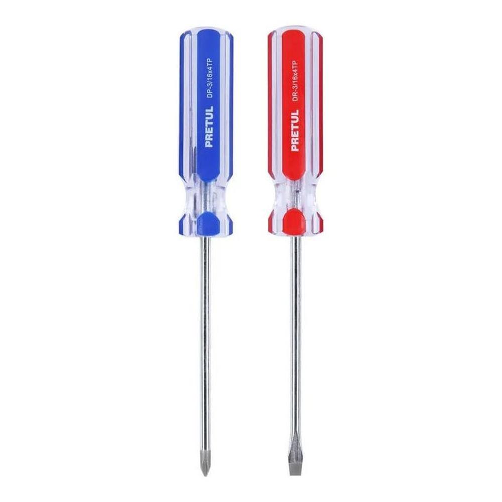 Desarmador Plano Y Estrella De 316 X 4 Pulgadas Pretul