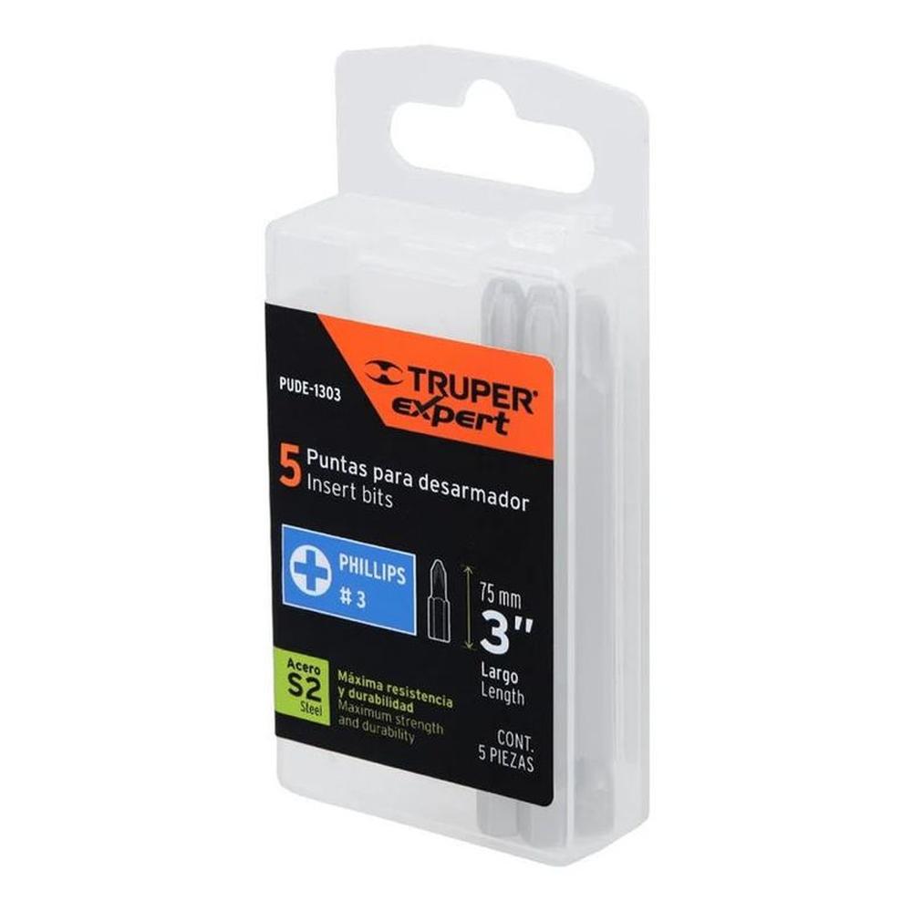 Puntas Phillips 3 Estuches Con 5 Piezas truper