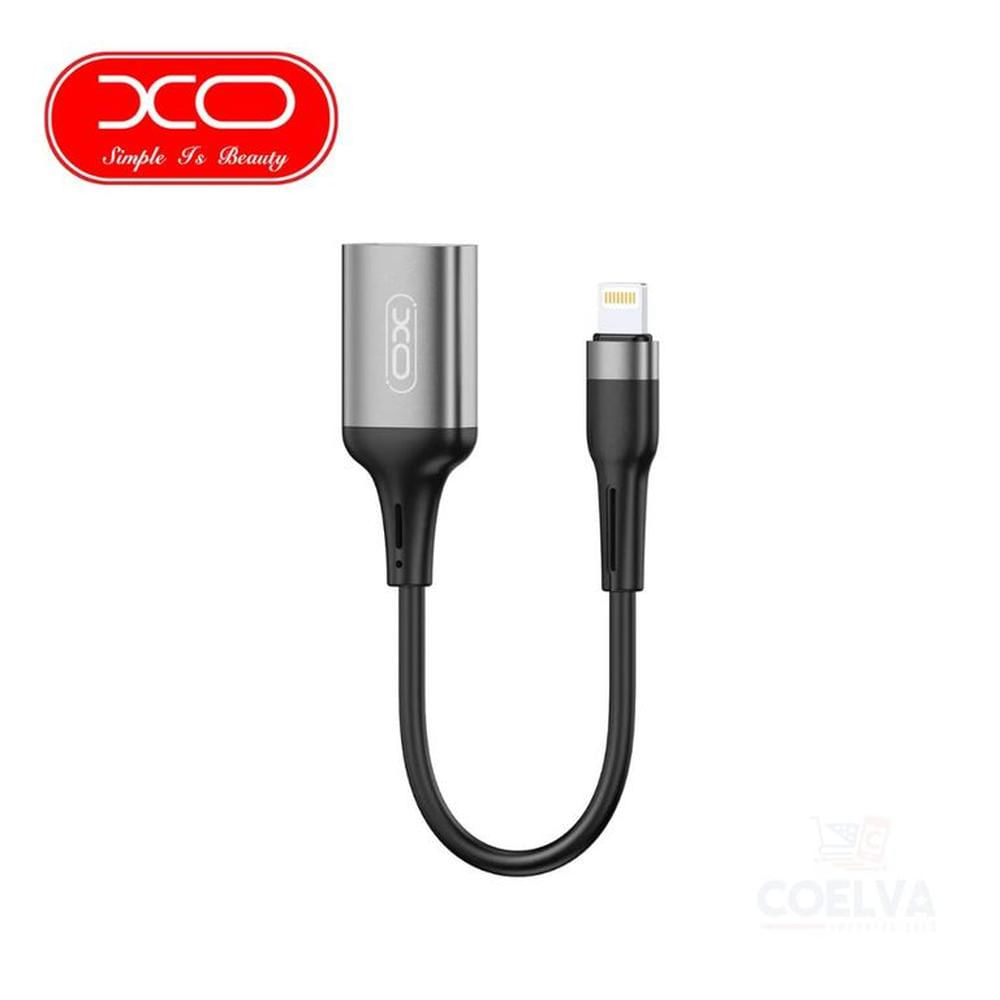 Cable Adaptador XO NB201 OTG USB a Lightning - Negro/Gris