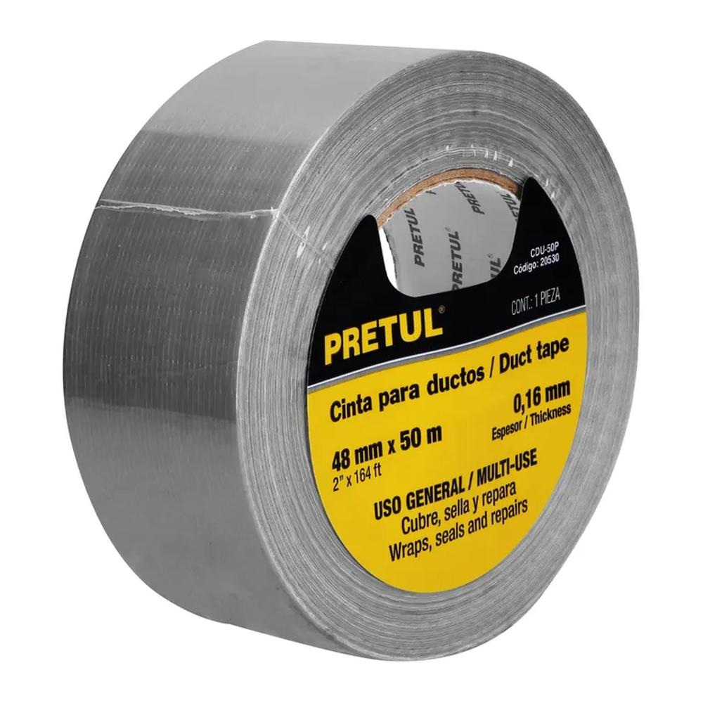 Cinta ducte tape 30 m espesor 016 mm Pretul - 20529 Gris
