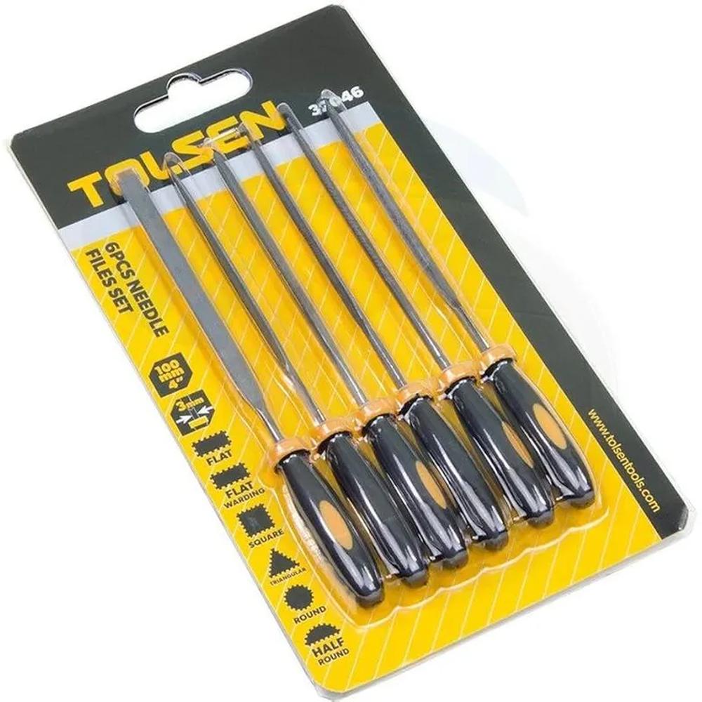 JUEGO DE LIMAS DE AGUJA 6PCS 3  100MM Tolsen - 32046